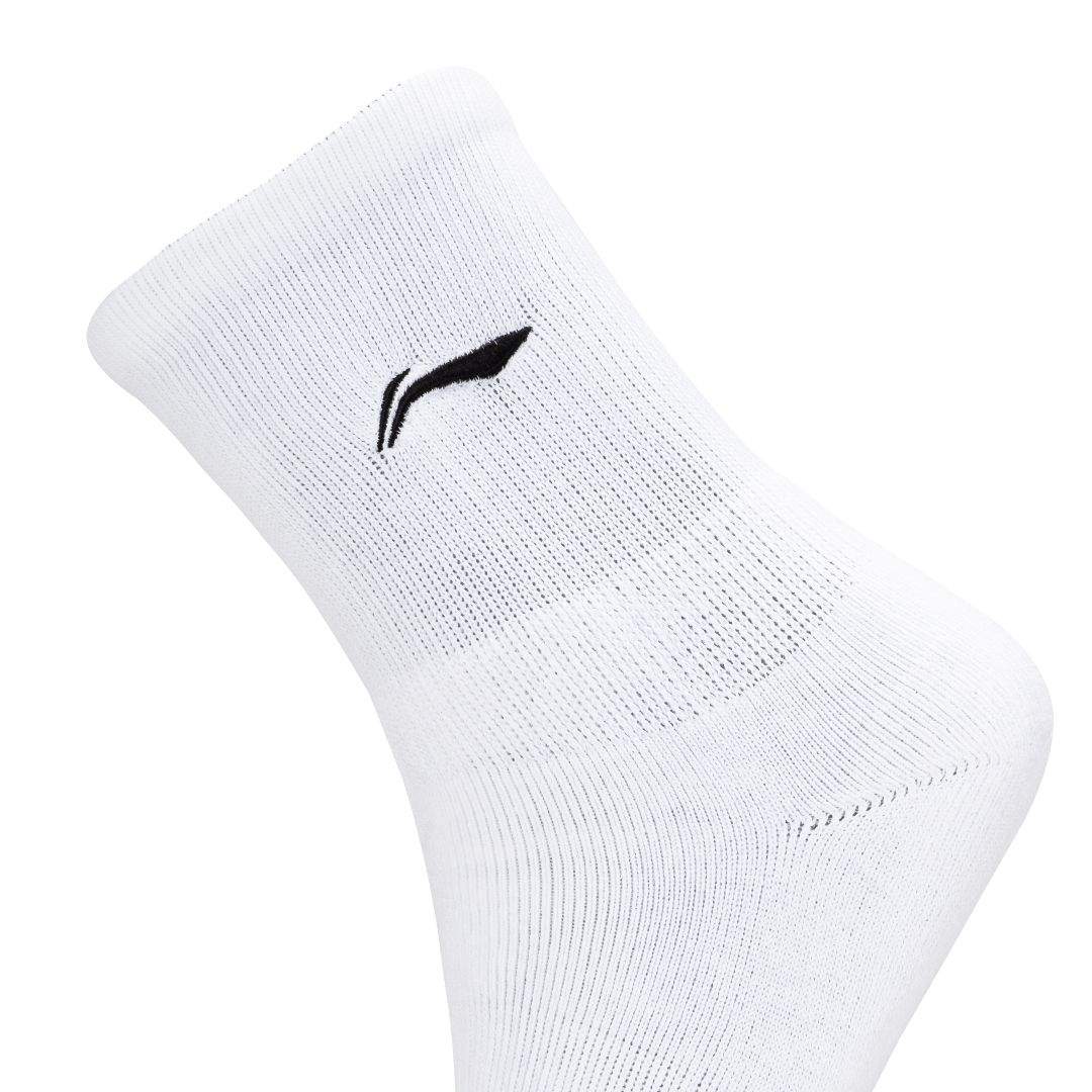 Solid Strokes Socks (White) - Logo