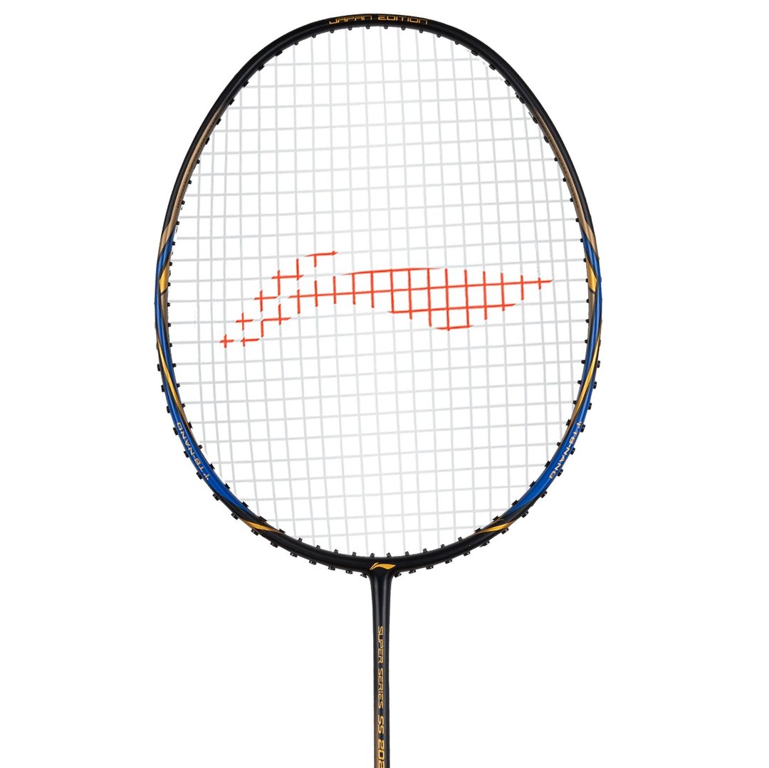 Close up of Super series 2020 Badminton racket head by Li-ning studio