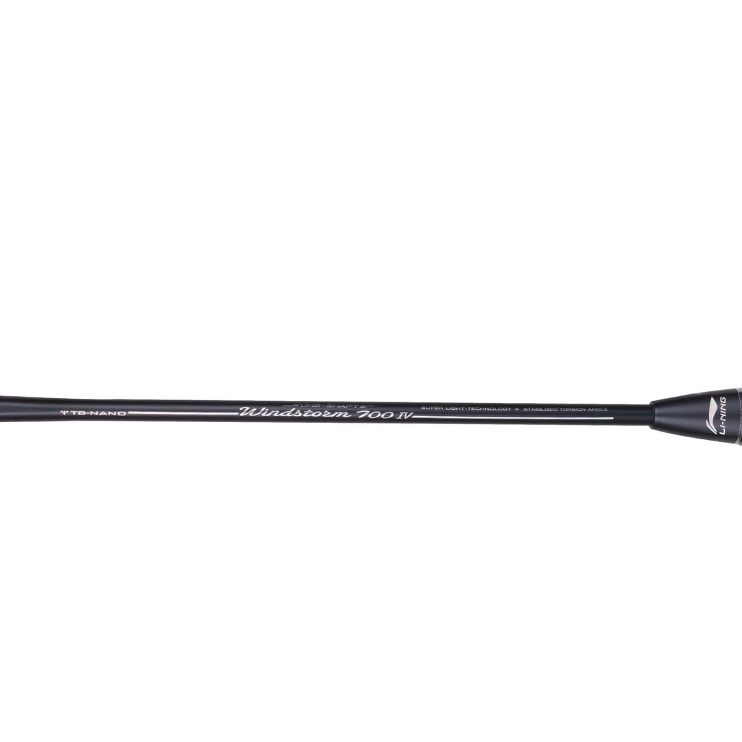 Close up of Windstorm 700 IV Badminton racket shaft by Li-ning studio