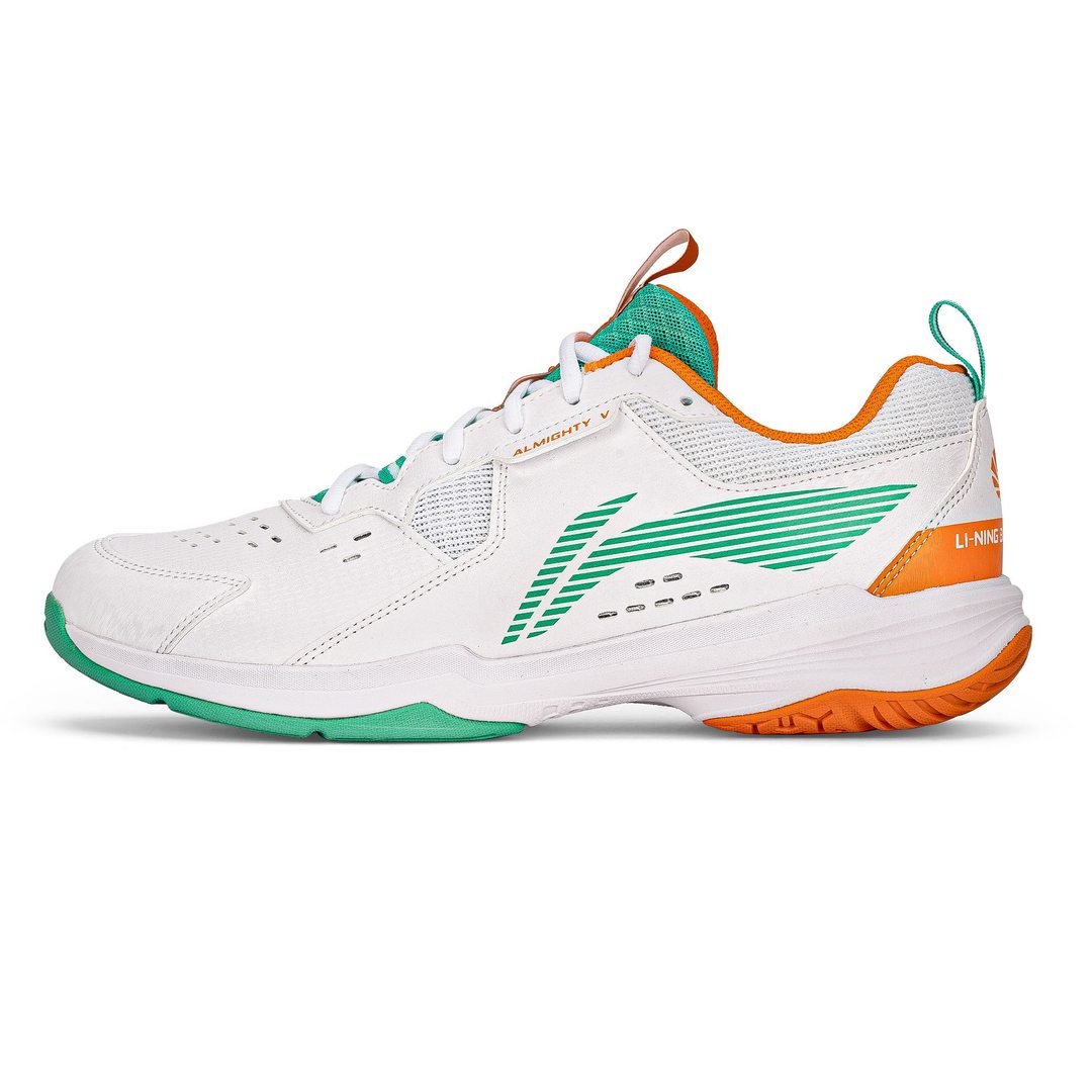 Almighty V (Standard White/Greenish Turquoise) - Badminton Shoe