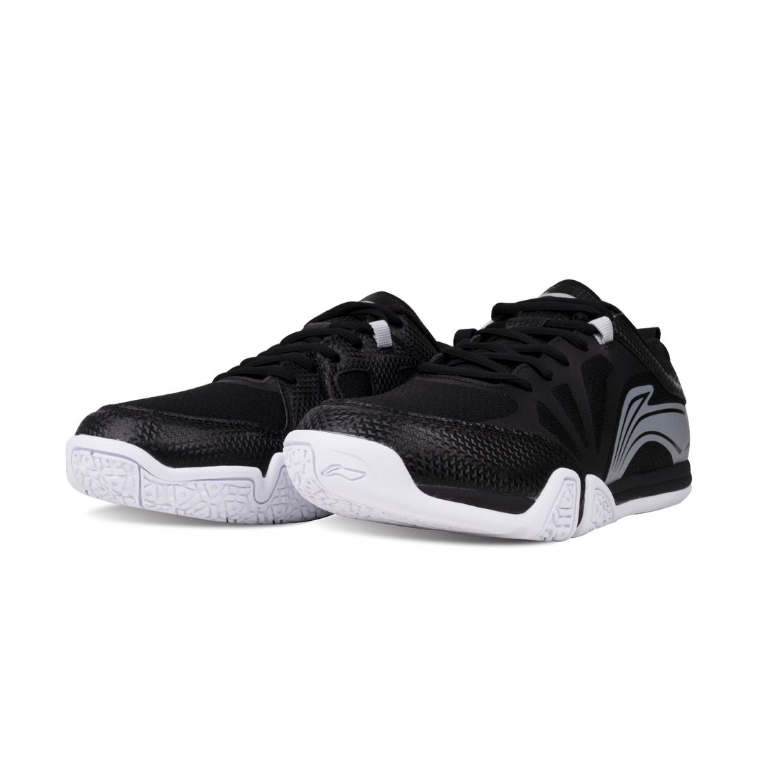 Li-Ning Saga Lite II Badminton shoe- Classic Black, white (non marking shoe)