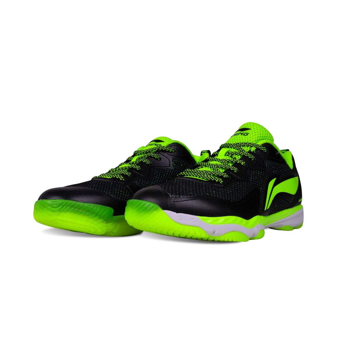 Li-Ning Ranger Lite IV Badminton shoes- Black, lime (non marking shoes)