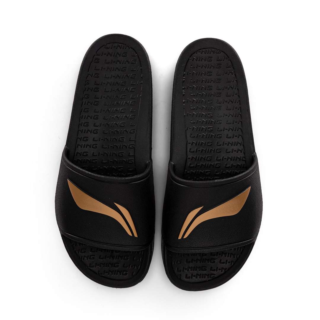 Off Court Slides - Black/Gold - Top view