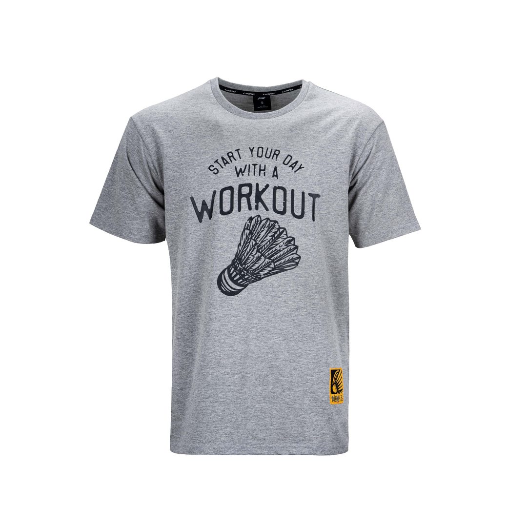 Workout T-Shirt - Heather Grey - Front view