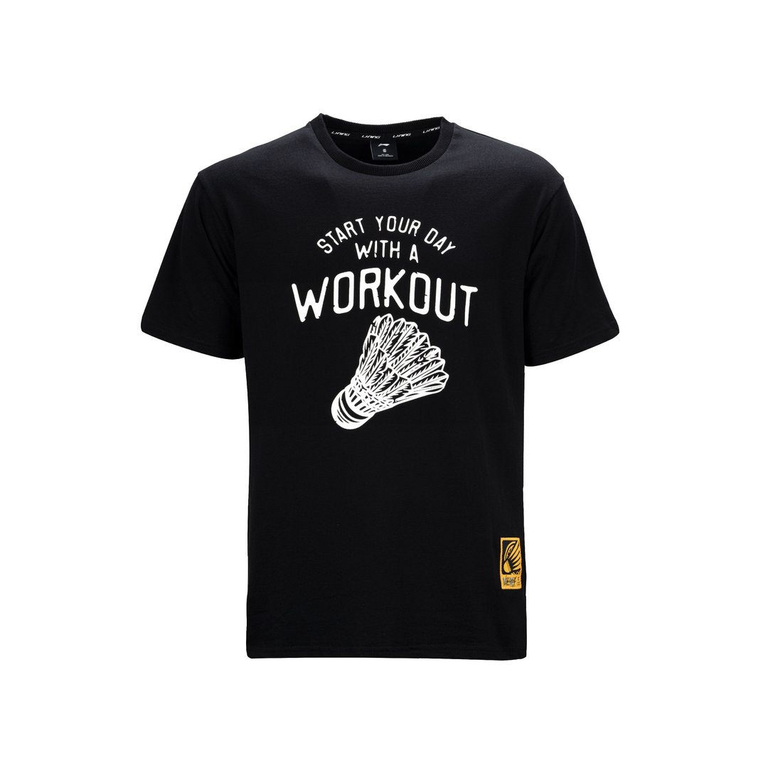 Workout T-Shirt - Black - Front view