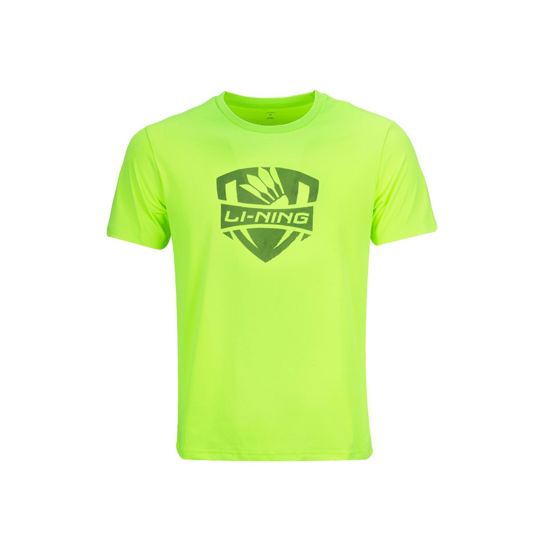 Crest Emblem T-shirt - Neon Lime - Front View