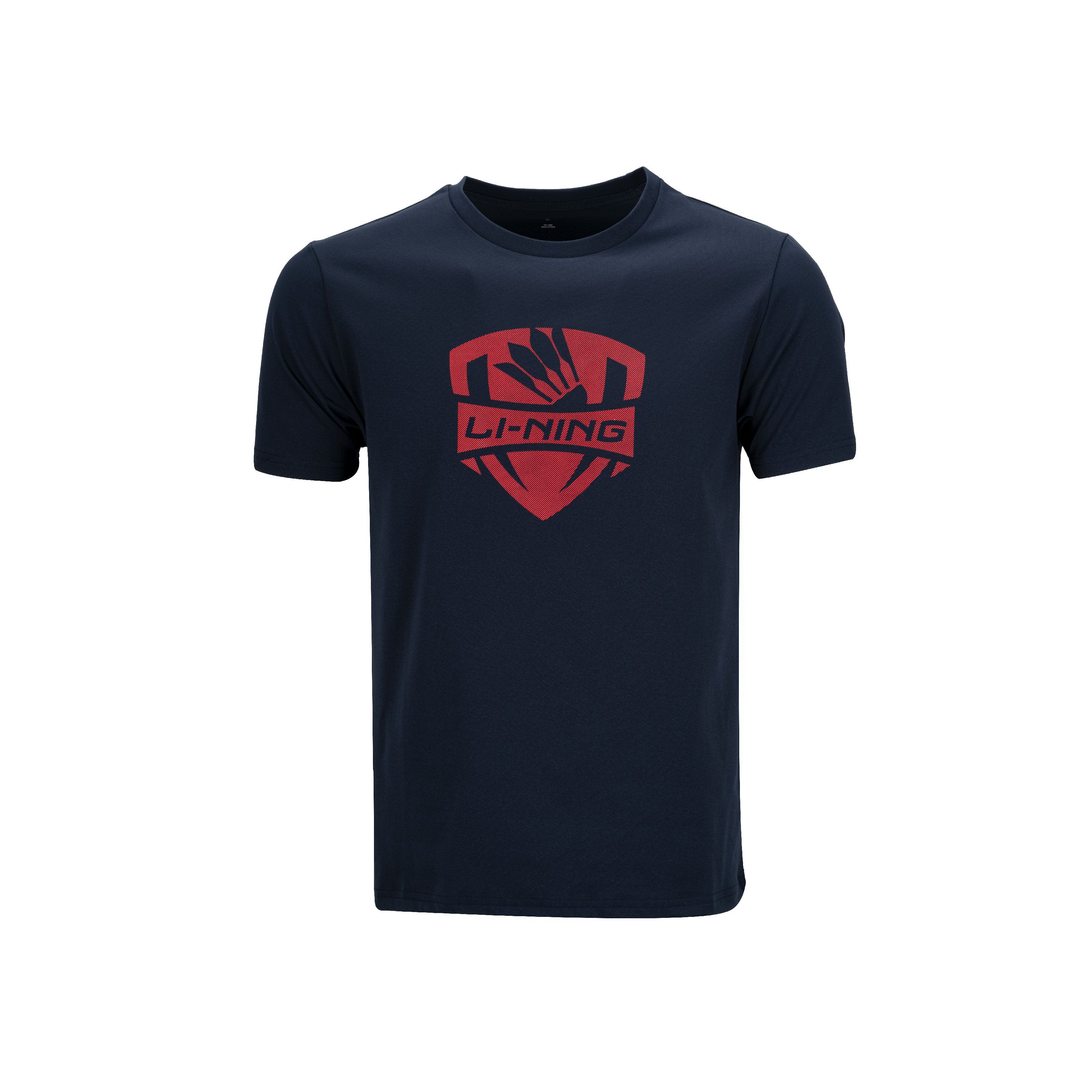 Crest Emblem T-shirt - Navy - Front View