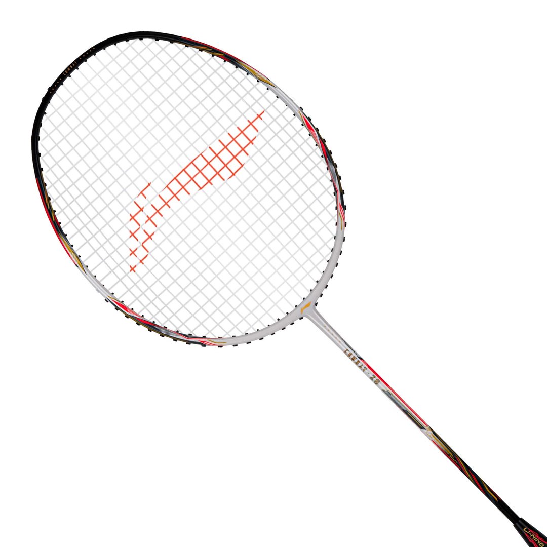 Combat Z8 - 84 Grams (White/Black/Orange Red) - Badminton Racket