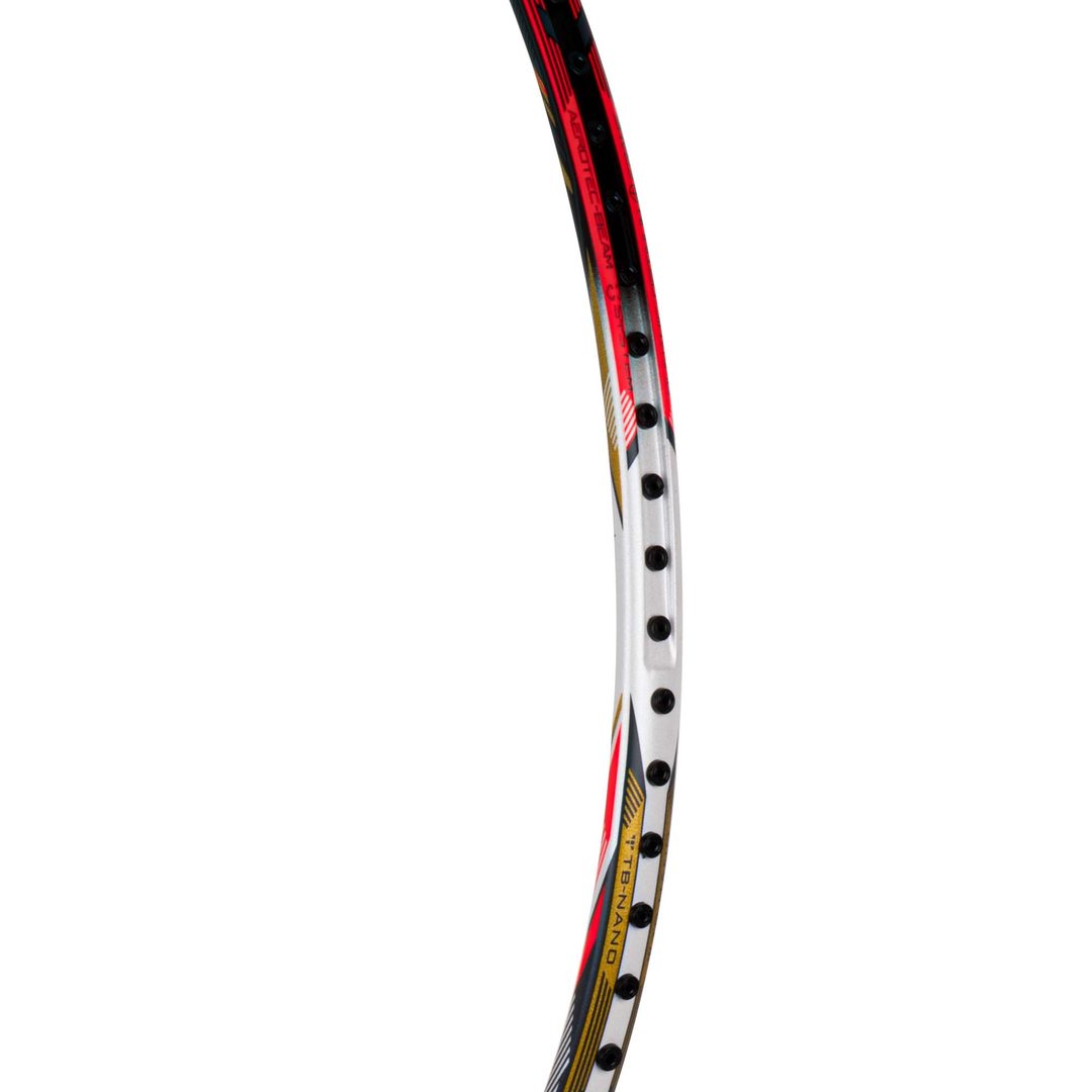 Combat Z8 - 84 Grams (White/Black/Orange Red) - Badminton Racket