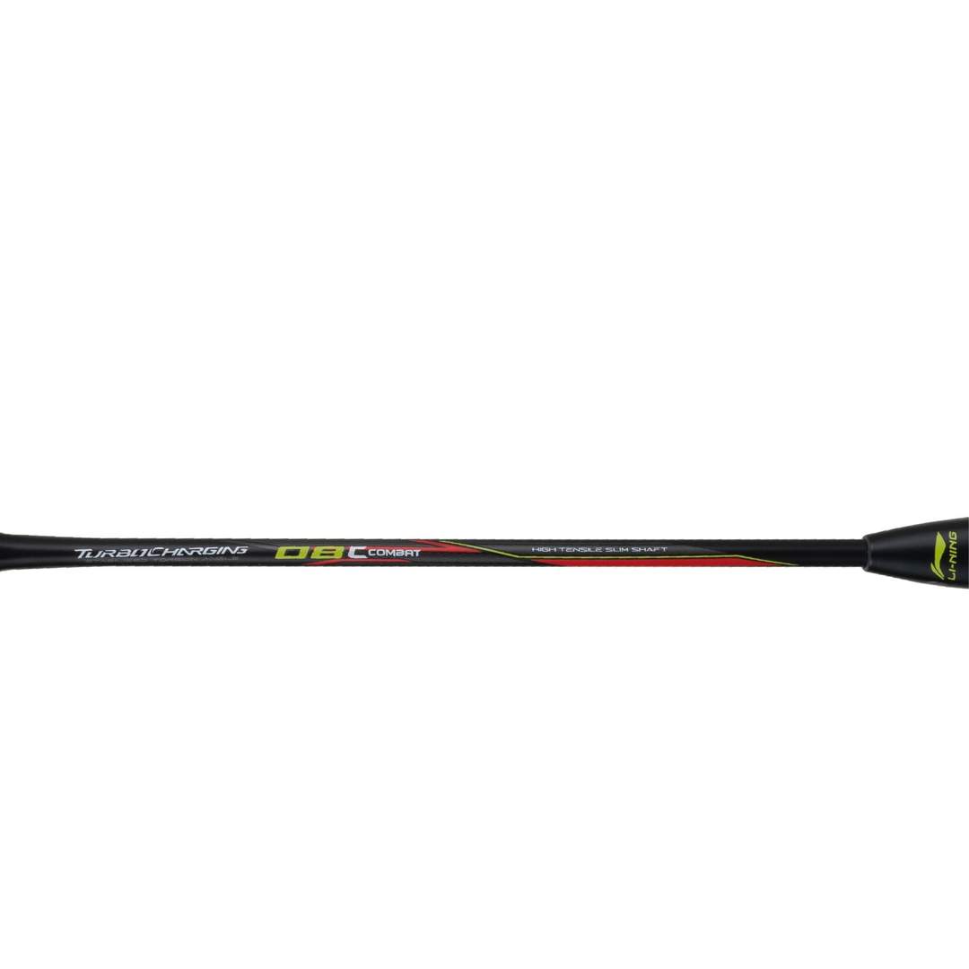 Close up of Turbo Charging 08 Combat Badminton racket shaft by Li-ning studio