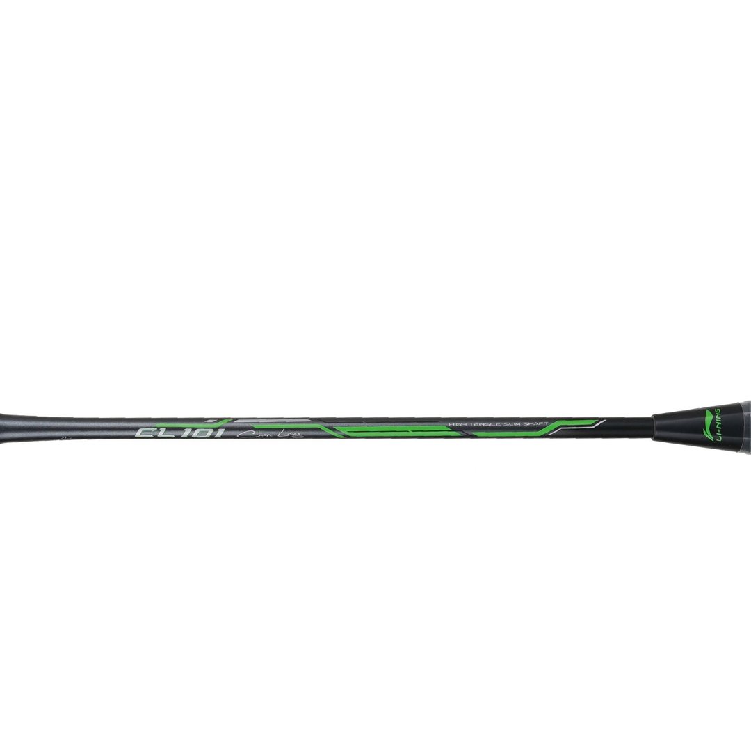 Close up of Chen Long 101 Badminton racket shaft by Li-Ning Studio