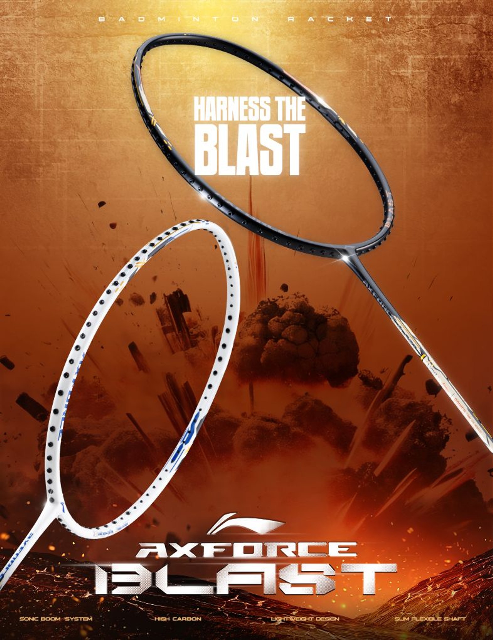 Li-Ning AxForce Blast Non Marking Badminton Racket