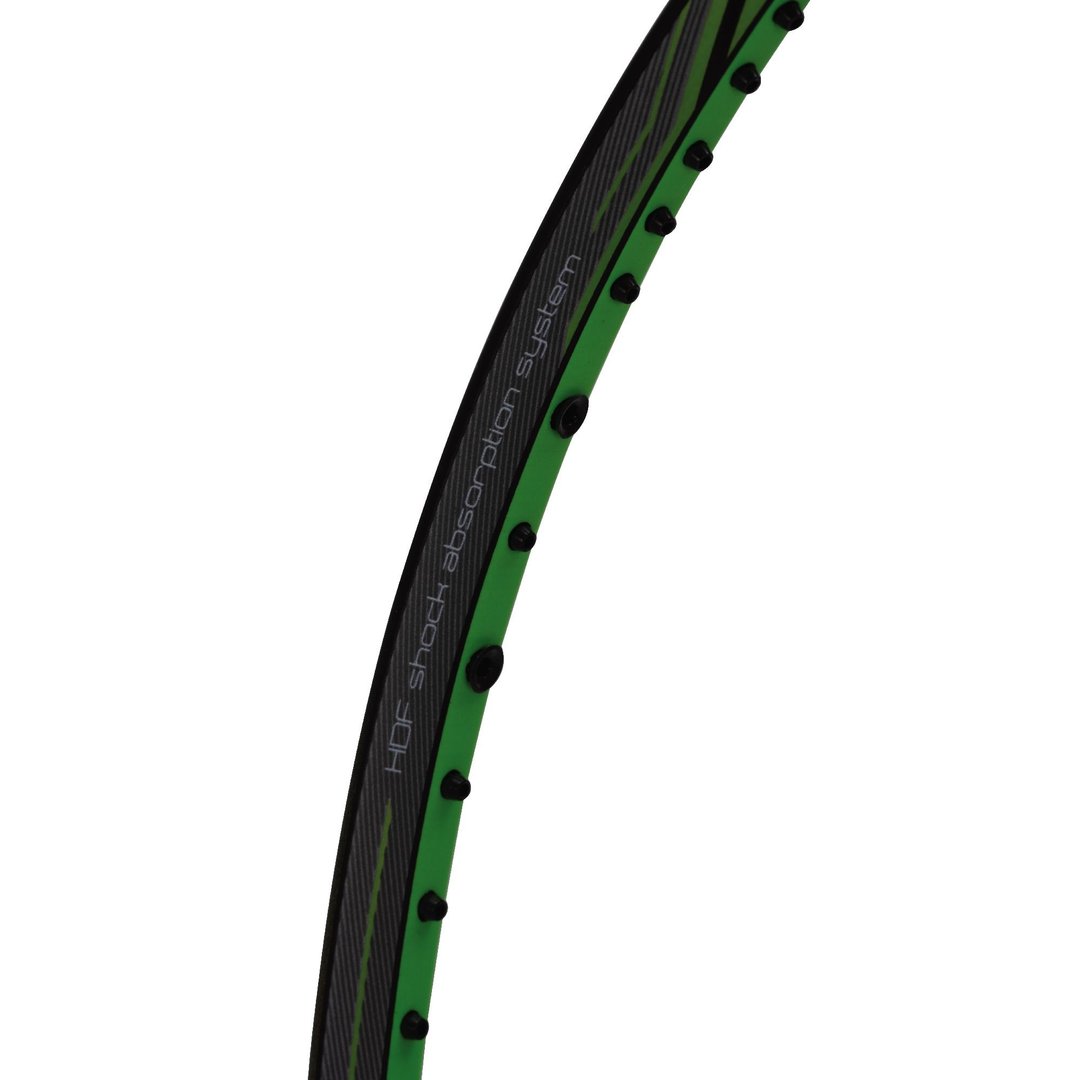 Close up of Turbo Charging N9 II Badminton racket frame by Li-ning studio