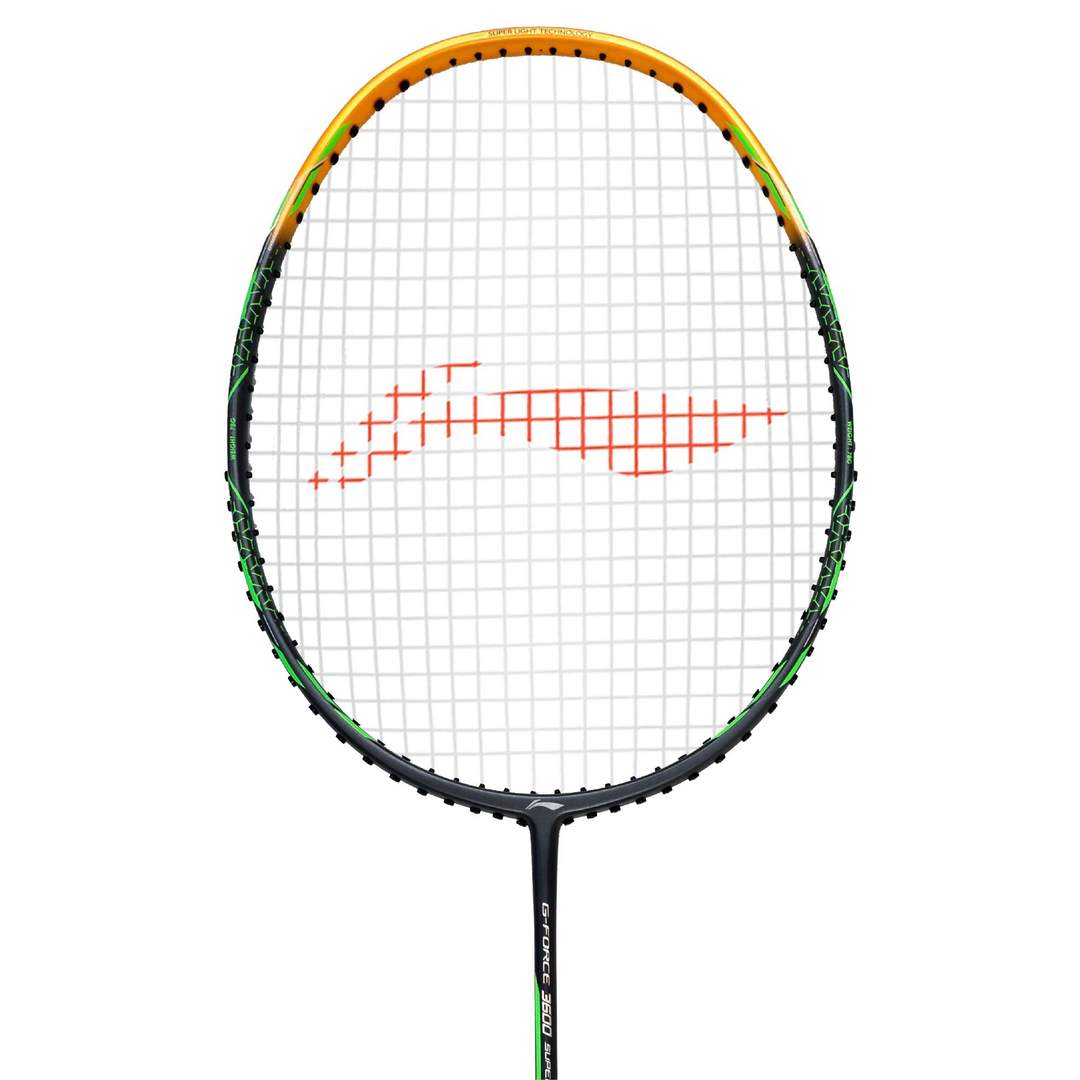 Close up of G-Force 3600 Superlite Badminton racket head by Li-ning studio
