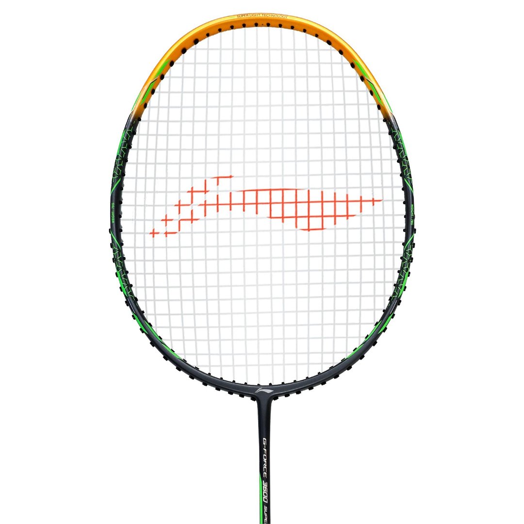 Close up of G-Force 3600 Superlite Badminton racket head by Li-ning studio