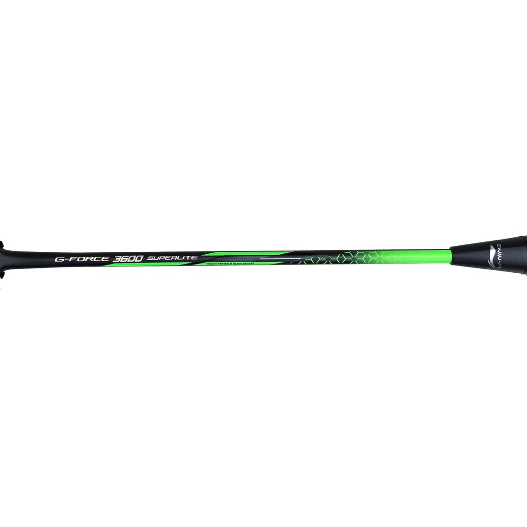Close up of G-Force 3600 Superlite Badminton racket shaft by Li-ning studio