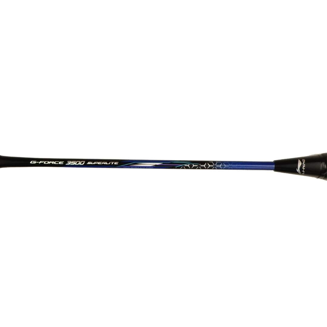 Close up of G-Force 3500 Superlite Badminton racket shaft by Li-ning studio