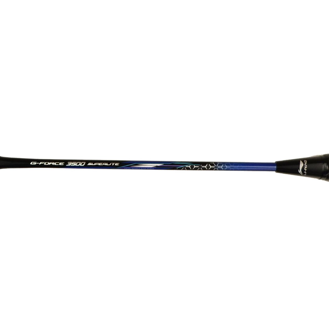Close up of G-Force 3500 Superlite Badminton racket shaft by Li-ning studio