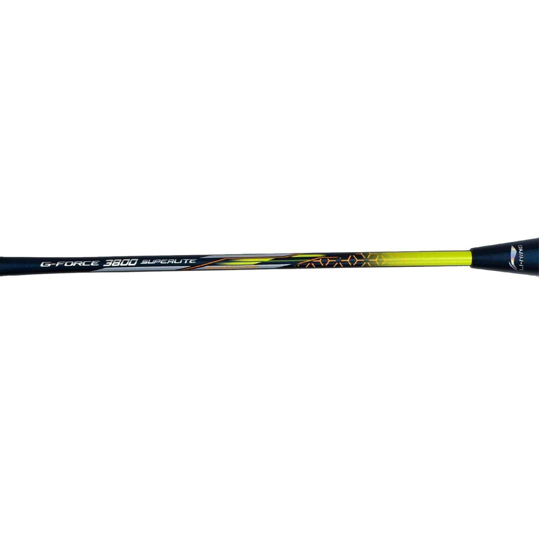 Close up of G-Force 3800 Superlite Badminton racket shaft by Li-ning studio