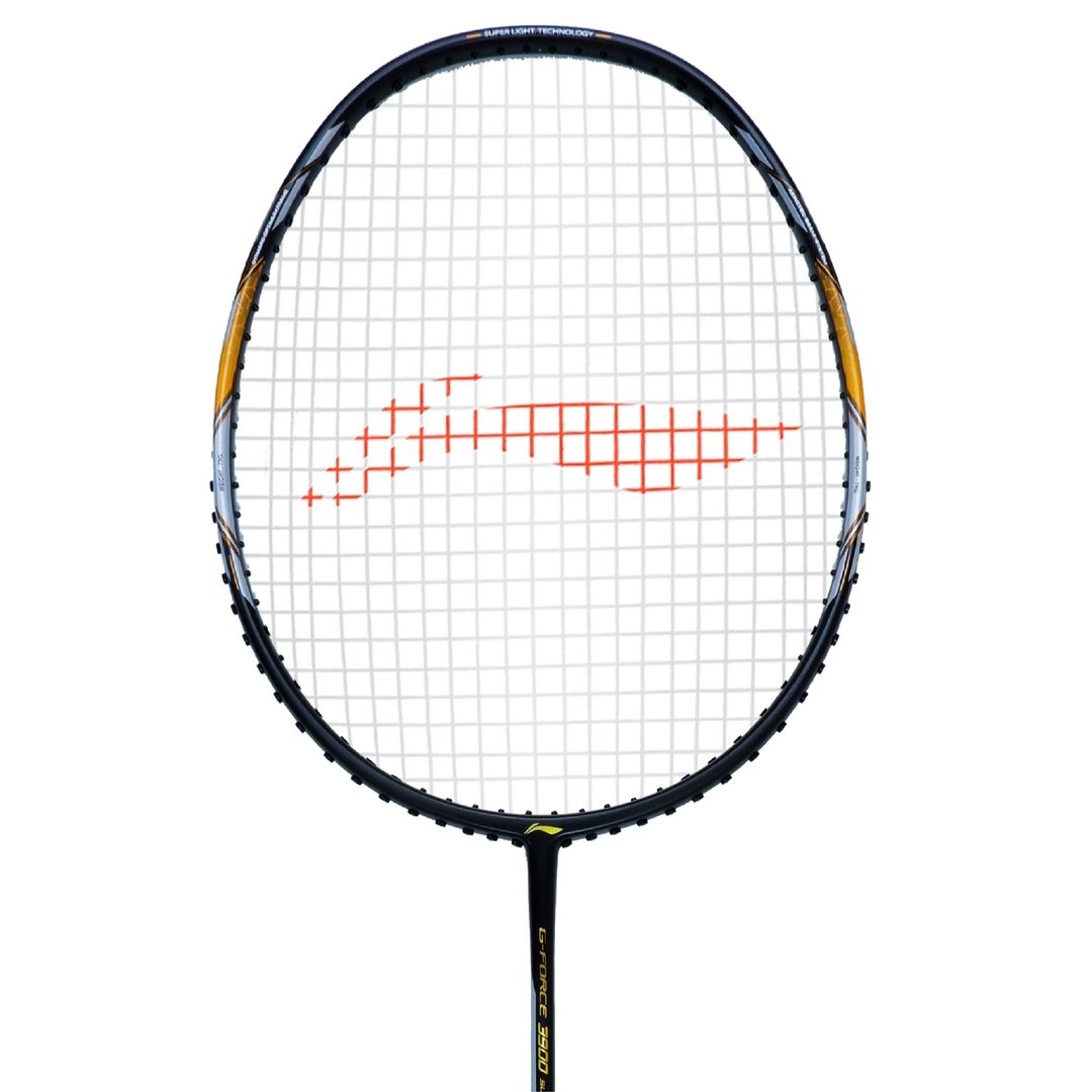 Close up of G-Force 3900 Superlite Badminton racket head by Li-ning studio