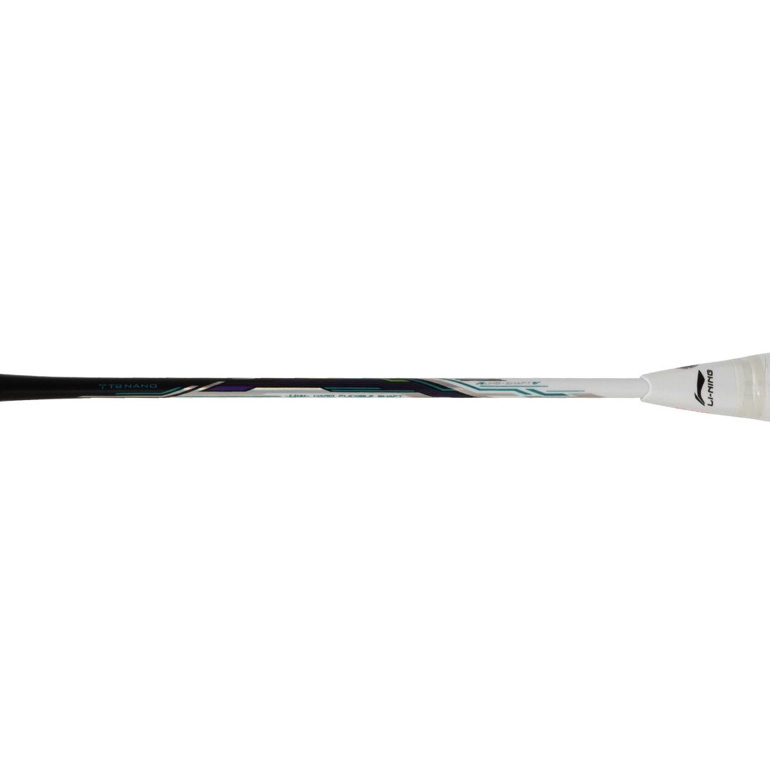 Close up of Tectonic 9 3U Badminton racket shaft by Li-ning studio