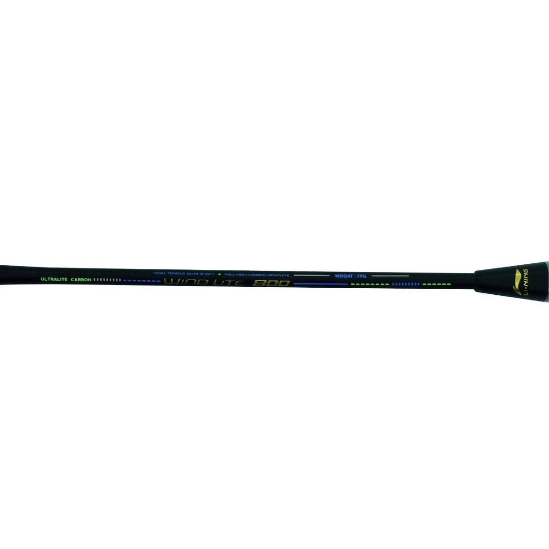 Close up of Wind lite 800 Badminton racket shaft by Li-ning studio